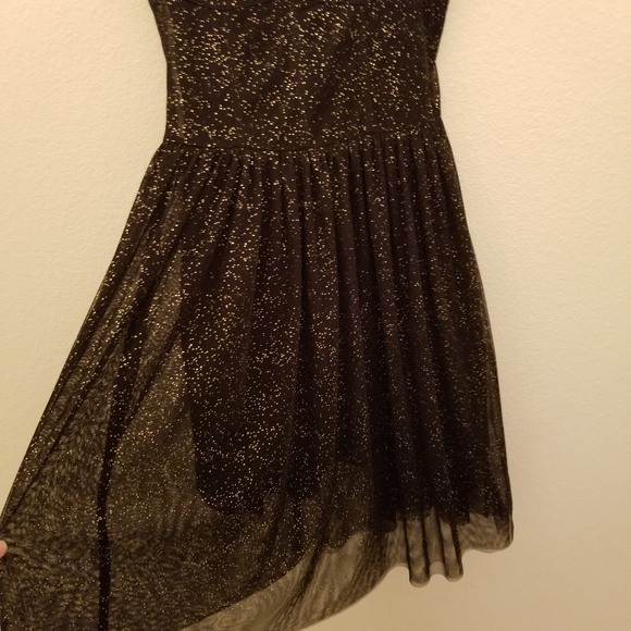 Divided sparkles dress tulle bottom strappy black - Picture 7 of 8